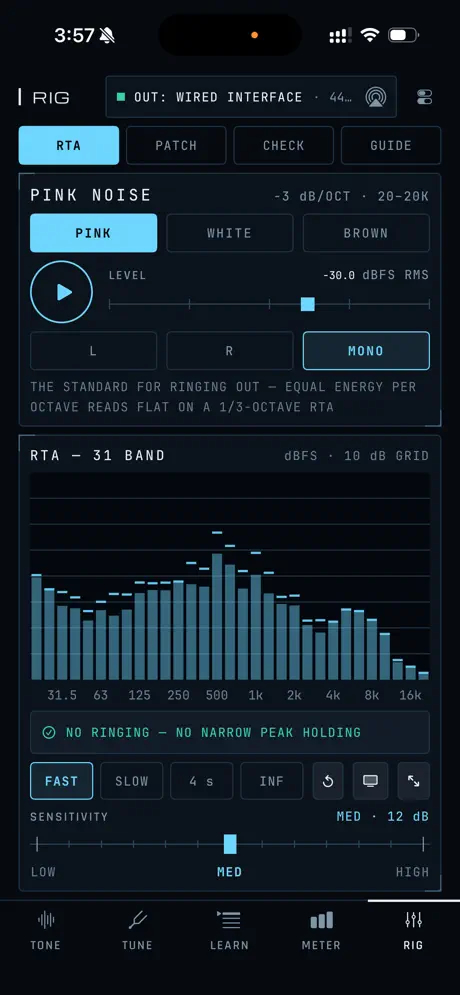 OCTAV RTA 31-band analyser